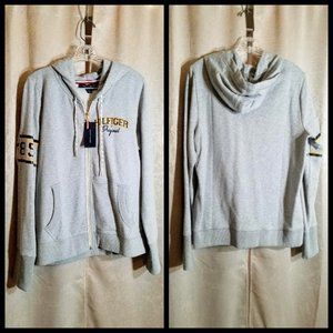 Tommy Hilfiger Zipper Hoodie Gray NWT sz L